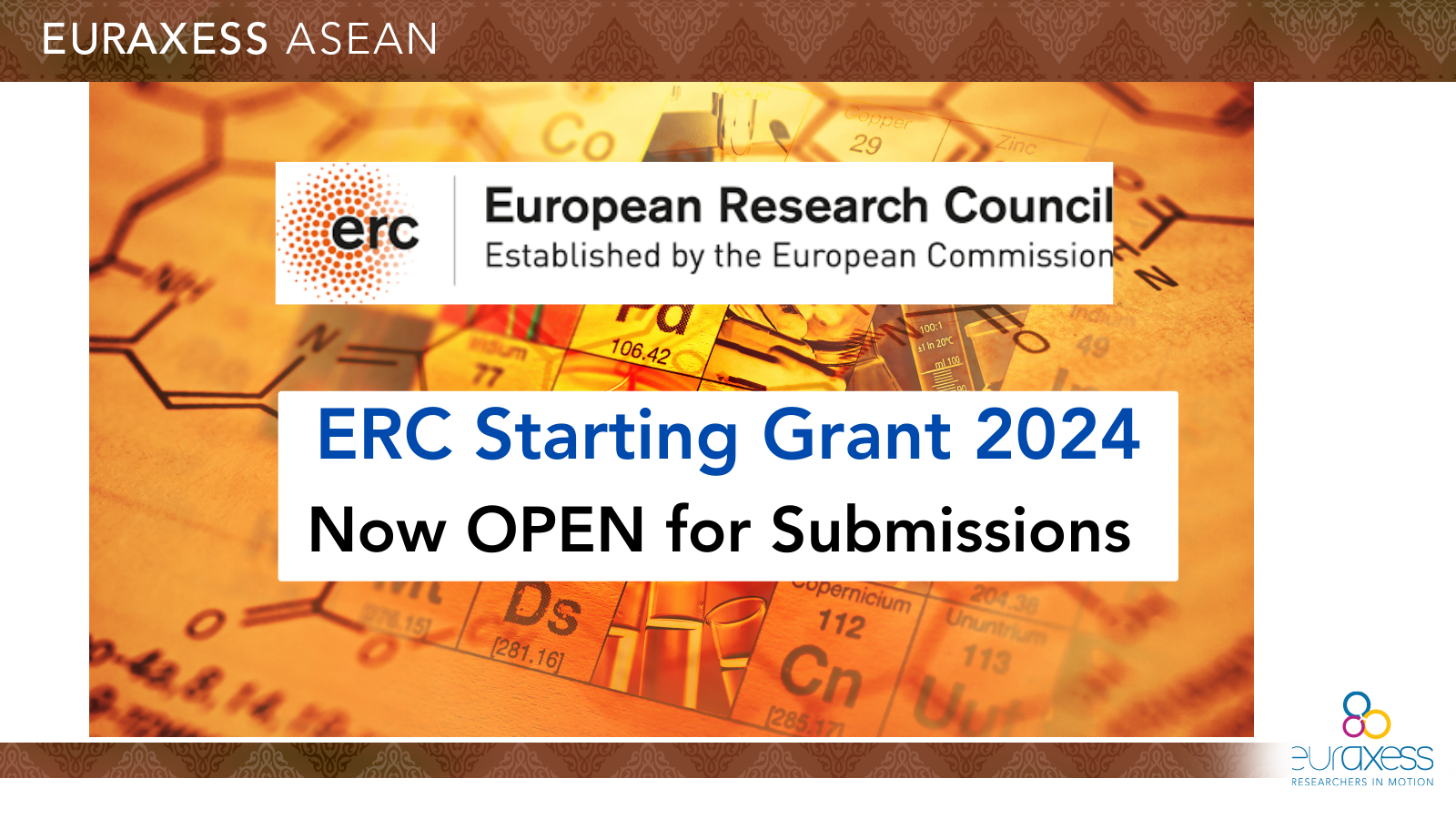 ERC Starting Grant 2024 now open for submissions EURAXESS