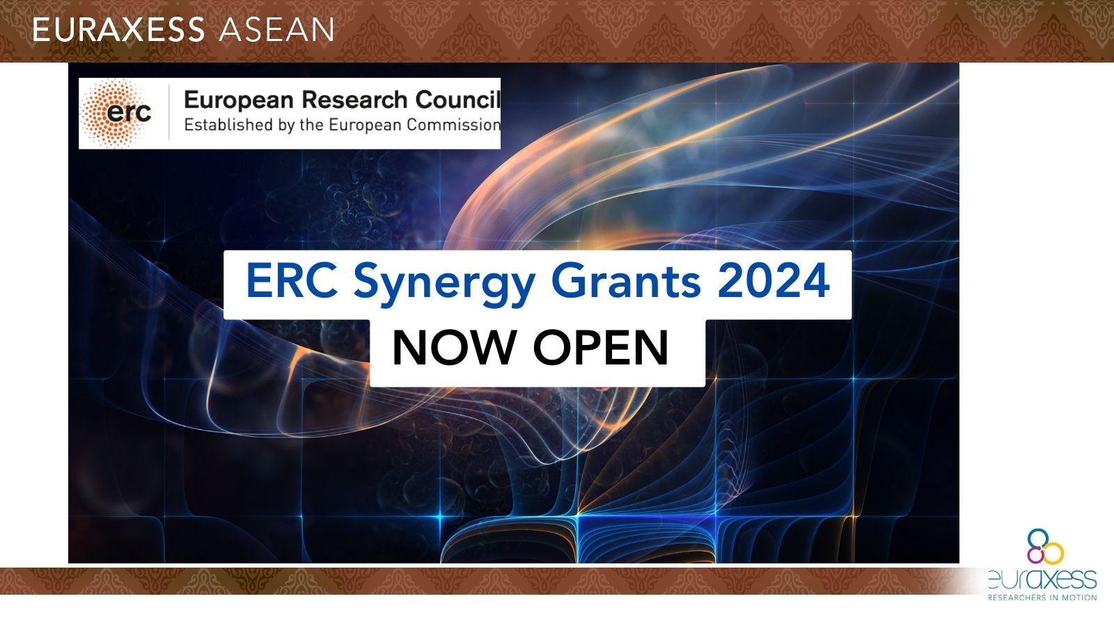 ERC Synergy Grants 2024 (up to a maximum of € 10 million for a period