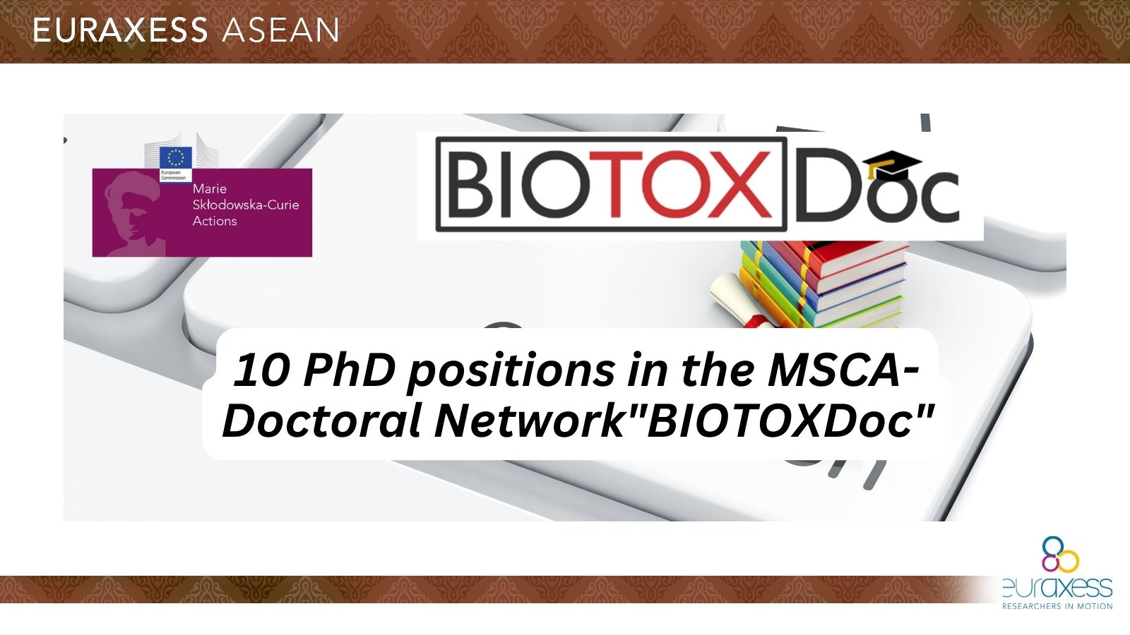 10 PhD Positions In The MSCA-Doctoral Network"BIOTOXDoc" | EURAXESS