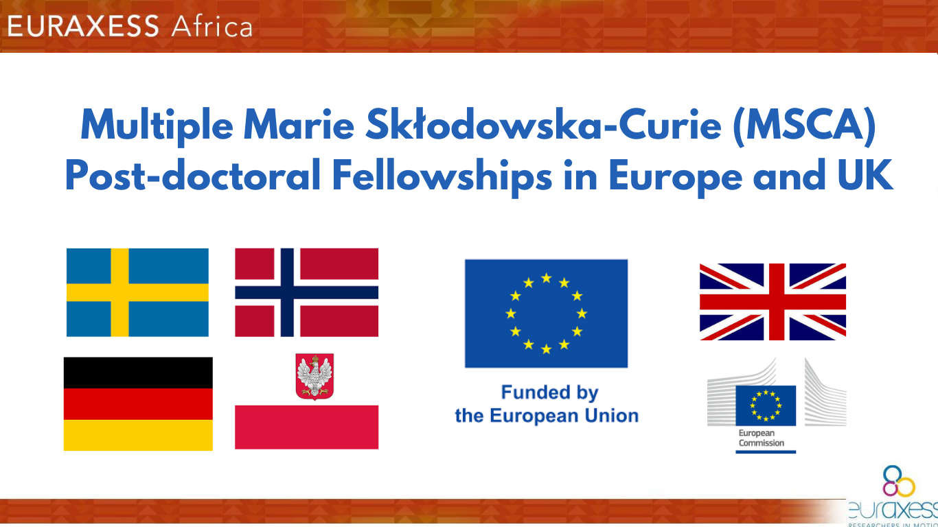 Multiple Marie Skłodowska-Curie (MSCA) Postdoctoral Fellowships Offered ...