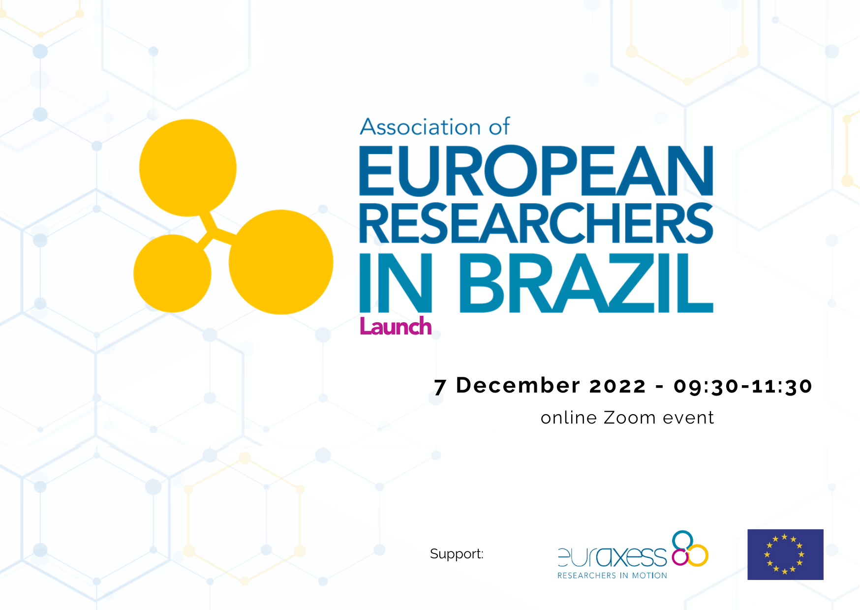 Launch Association of EU researchers in BR - flyer