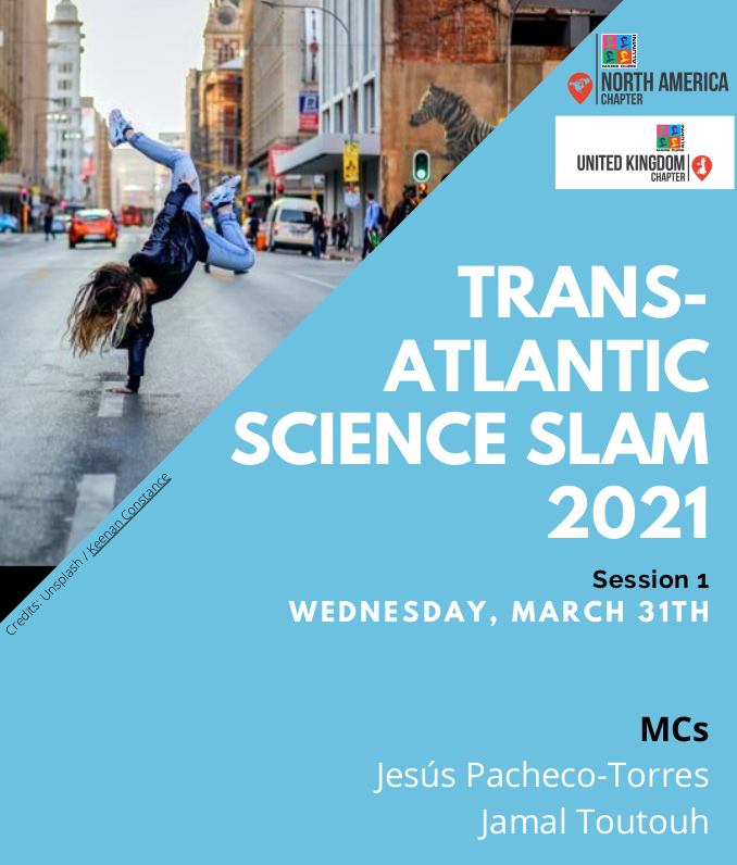 MCAA Transatlantic Science Slam 2021 poster
