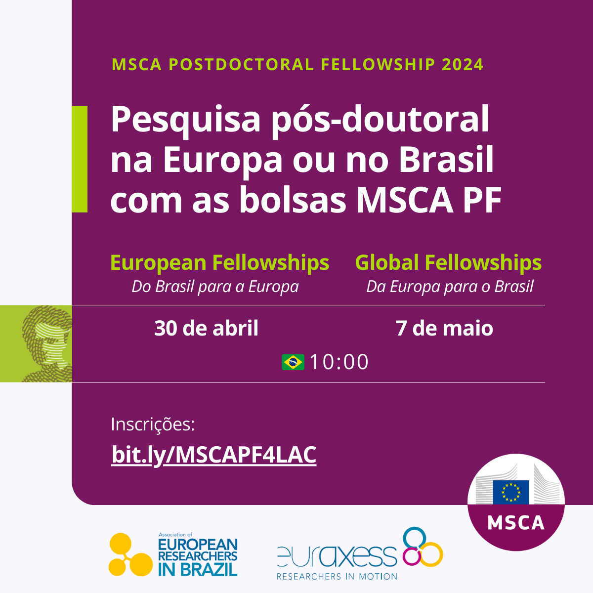 Banner for the Portuguese webinars